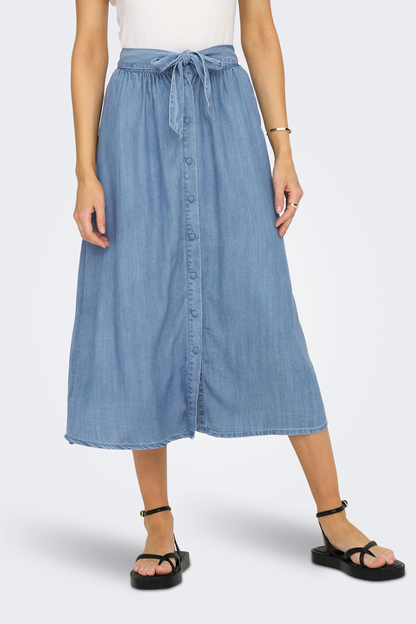 Saia midi de Tencel