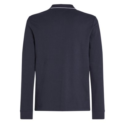 Polo à manches longues homme Stretch Pique Tipping CALVIN KLEIN