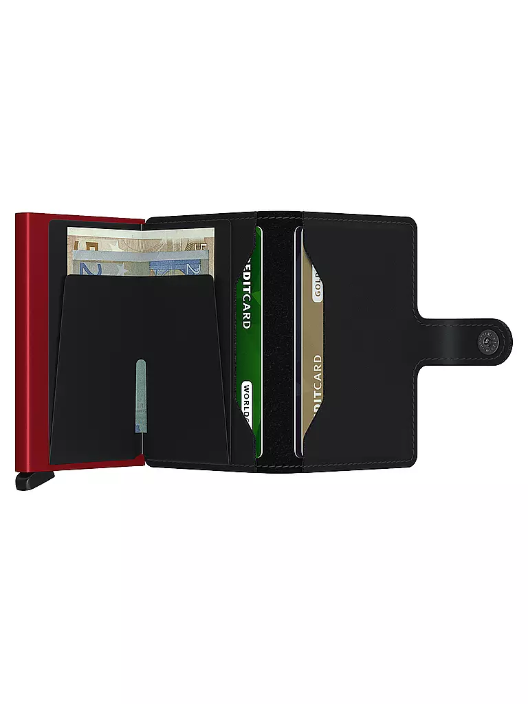 SECRID Geldbörse - Miniwallet Matte mini Black/Red schwarz