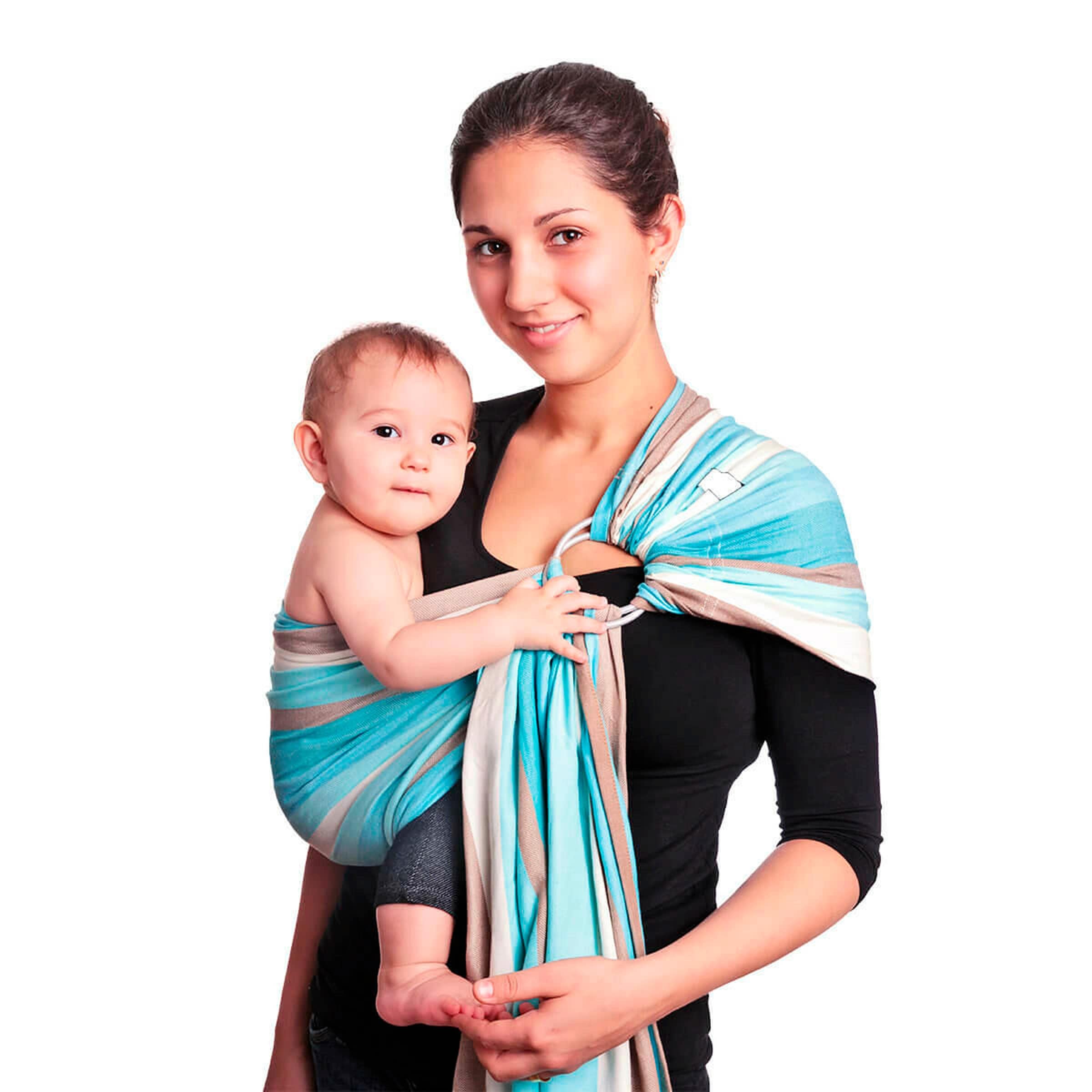 HOPPEDIZ® Babytragetuch Ring-Sling Brest