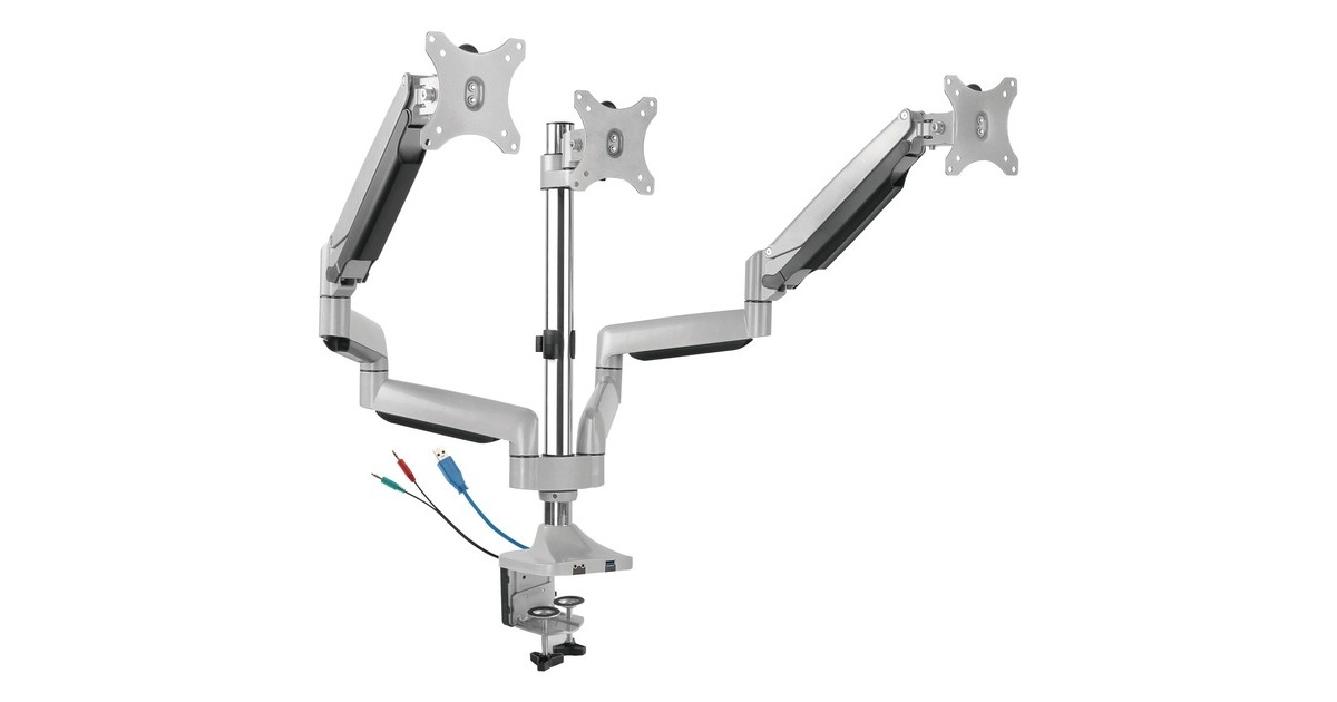 ICY BOXIB-MS505-TI monitorarm  (Zilver/zwart, 32