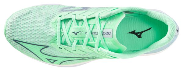 Chaussures Running Mizuno Wave Rebellion Flash 2 Vert Homme