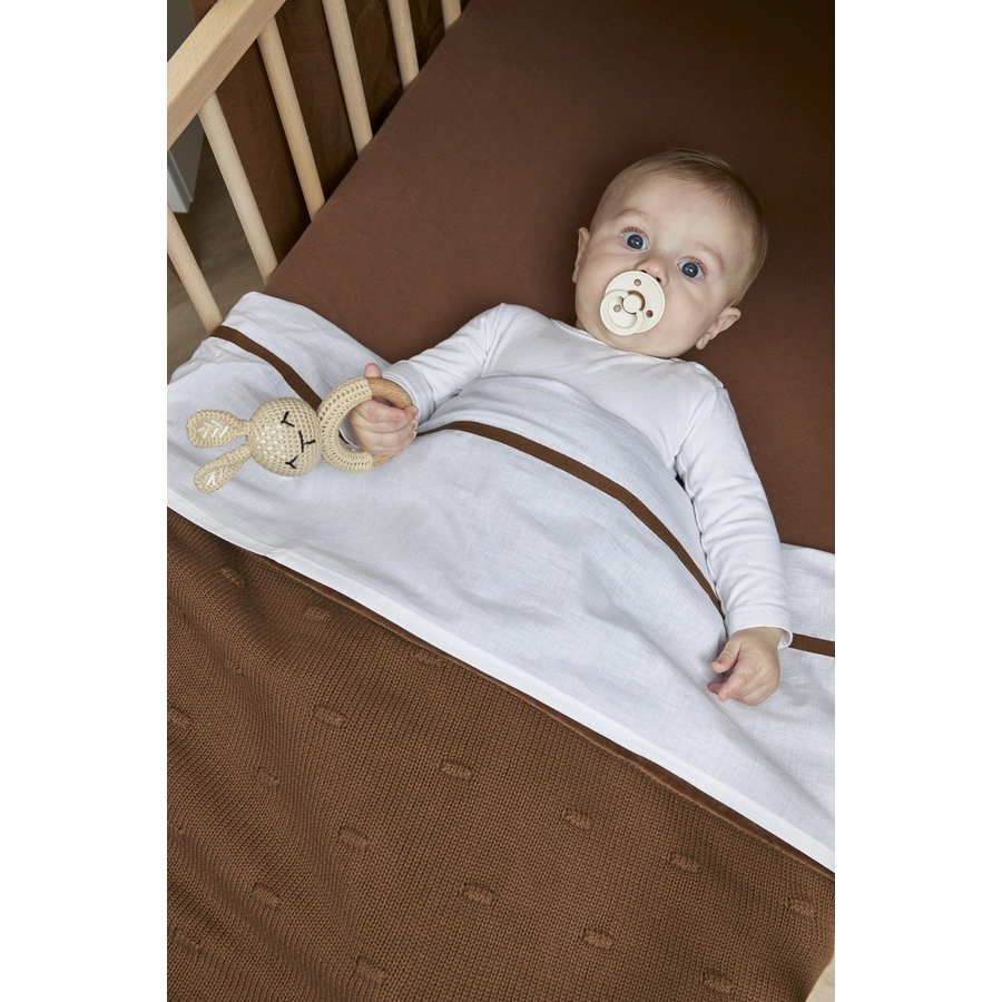 Meyco Kuscheldecke Knots chocolate 75 x 100 cm