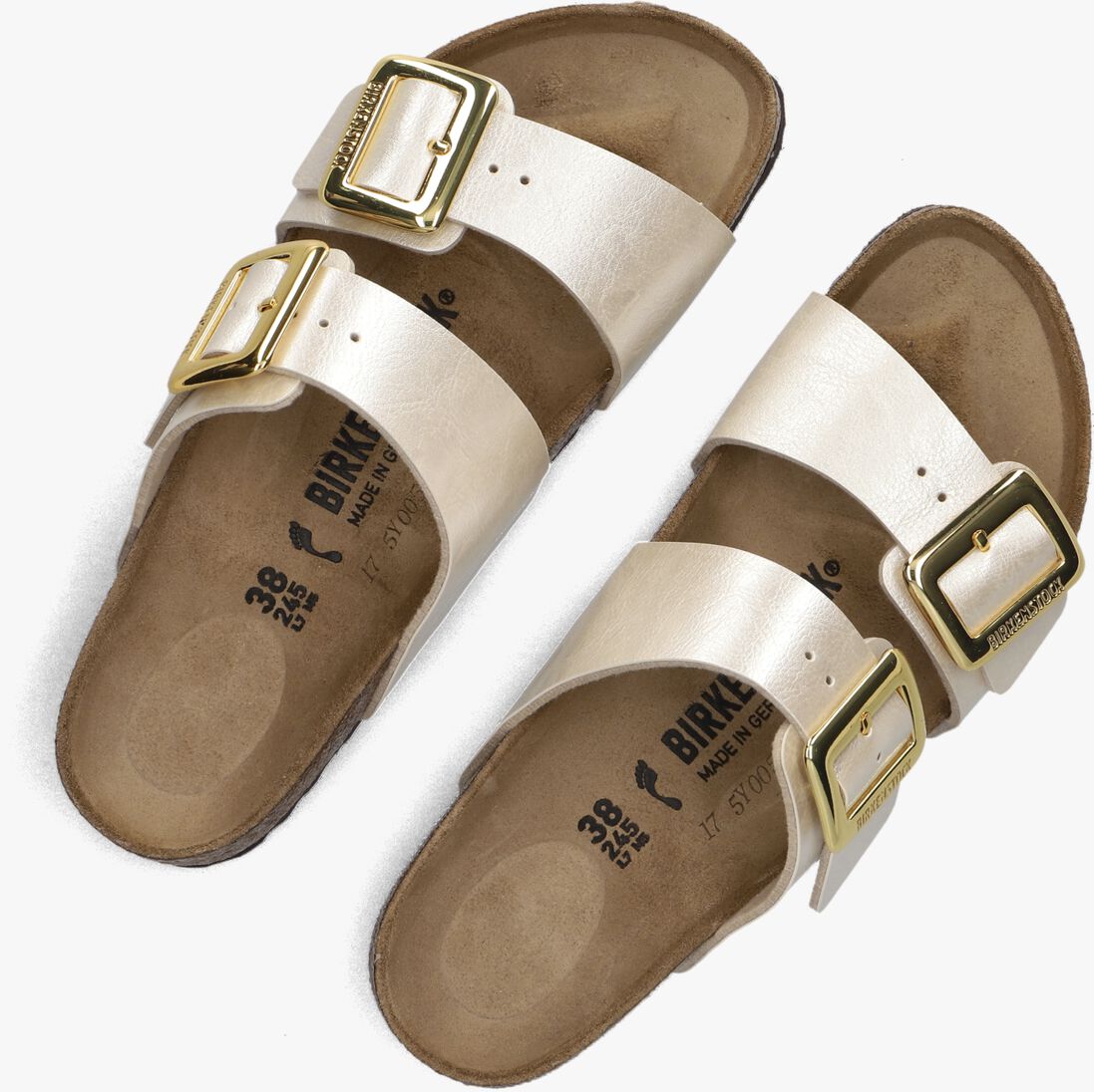 gouden birkenstock slippers sydney cushion buckle