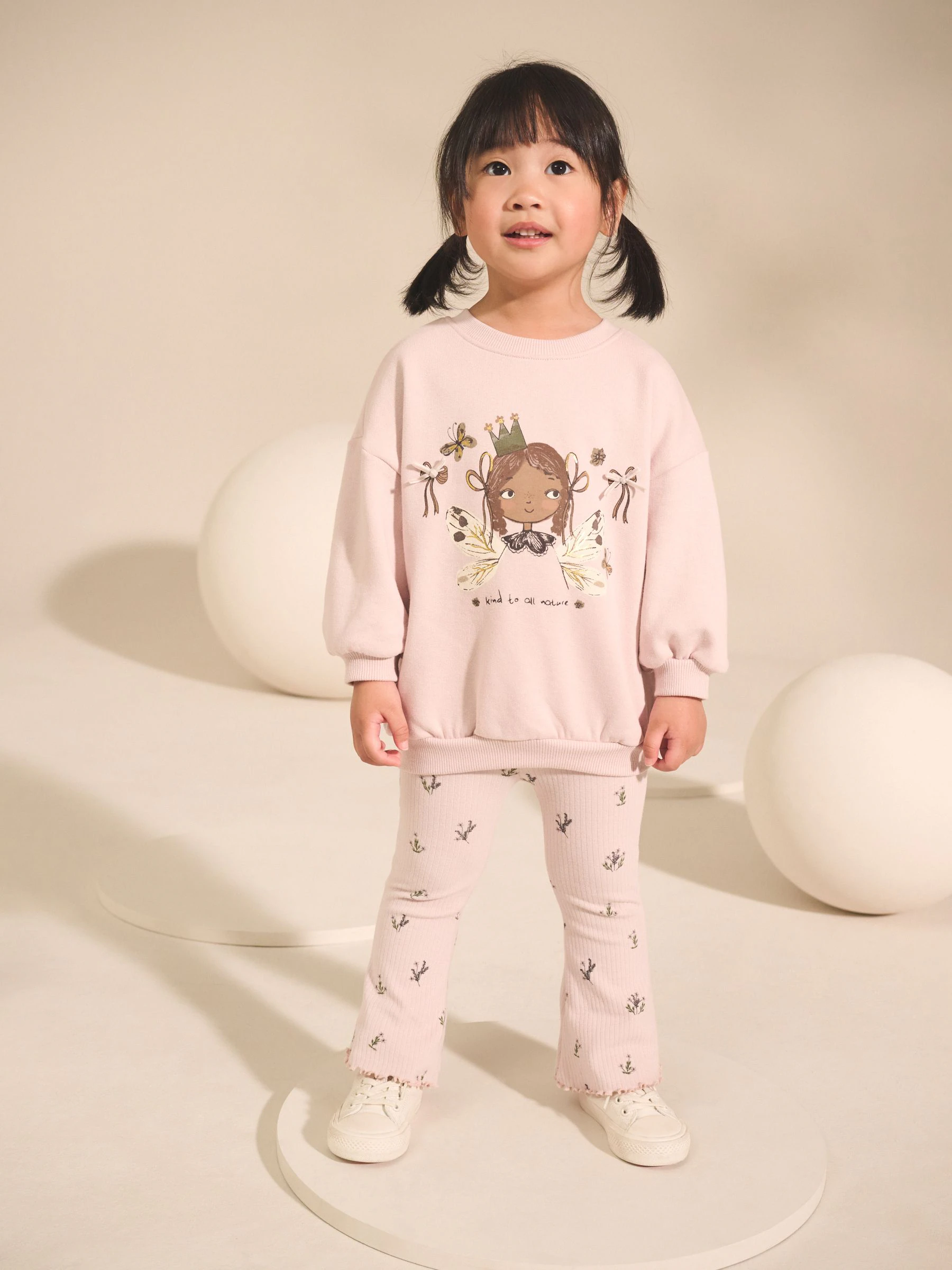 Lichtroze fee - Sweatshirt met ronde hals (3 mnd-7 jr)