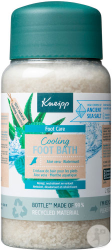 Kneipp Foot Care Cristaux De Bain Pour Les Pieds Aloe Vera Et Menthe Aquatique Flacon 600g