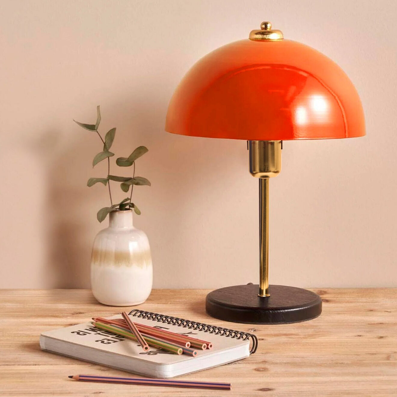 Opviq Lampe de table AYD orange  - D.23x12x38 cm