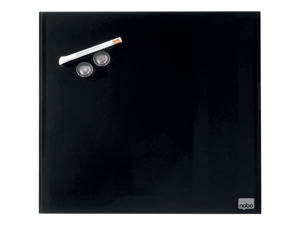 Nobo - Whiteboard - 300 x 300 mm - glass - magnetisk - svart