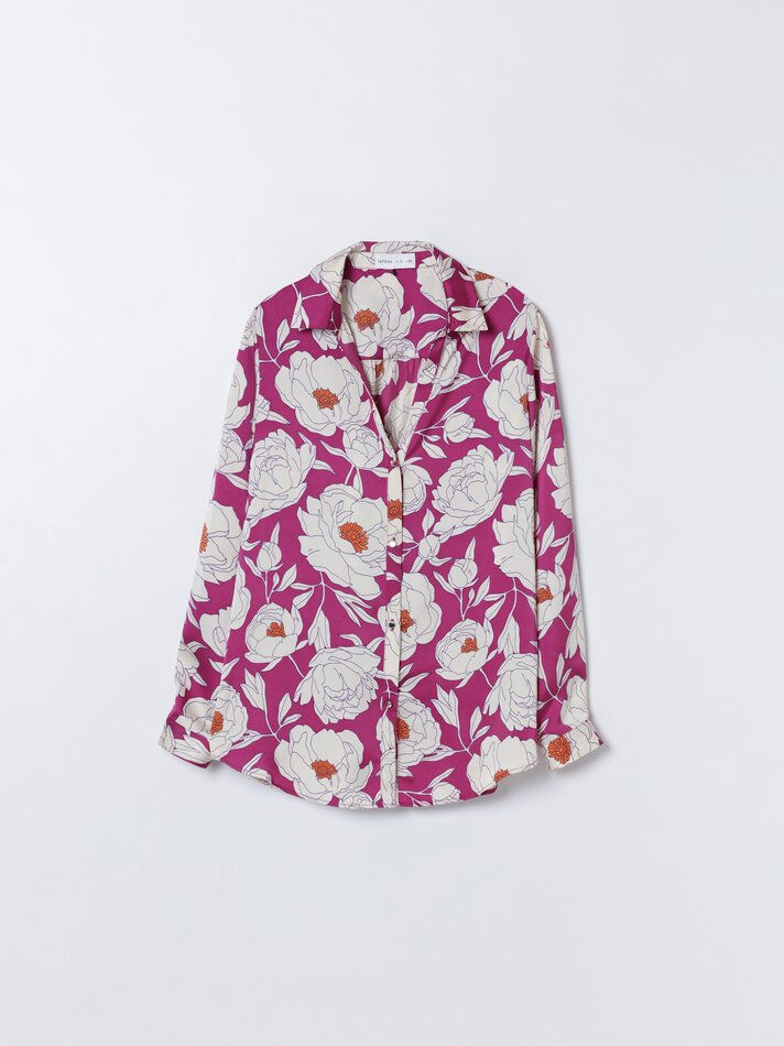 Camisa de cetim - Bordô