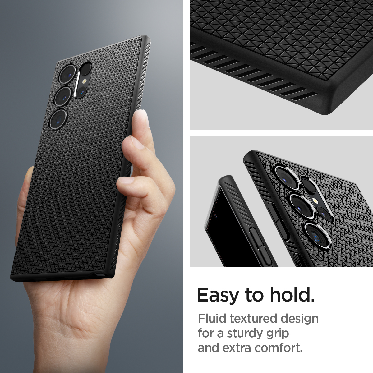 Samsung Galaxy S24 Ultra Liquid Air Case Gummi Hülle (ACS07287) - Schwarz (Matt)