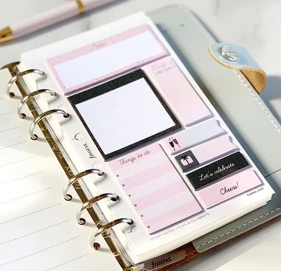 Notatblokk med indeksfaner & klistrelapper Confetti 200-pack Filofax