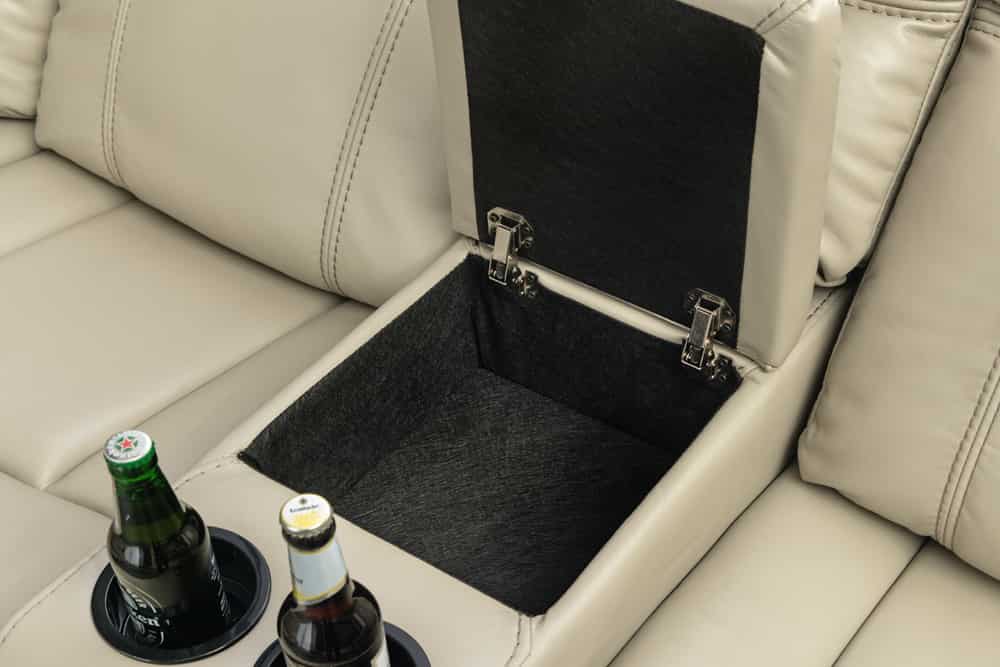 Exklusiver 5er Kinosessel HOLLYWOOD beige Ecksofa Getränkehalter Stauraum