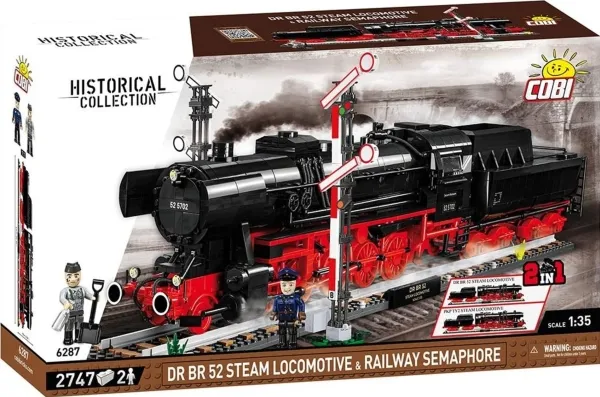 COBI DR BR 52 Steam Locomotive, Byggesten, 10 År, 2747 stk