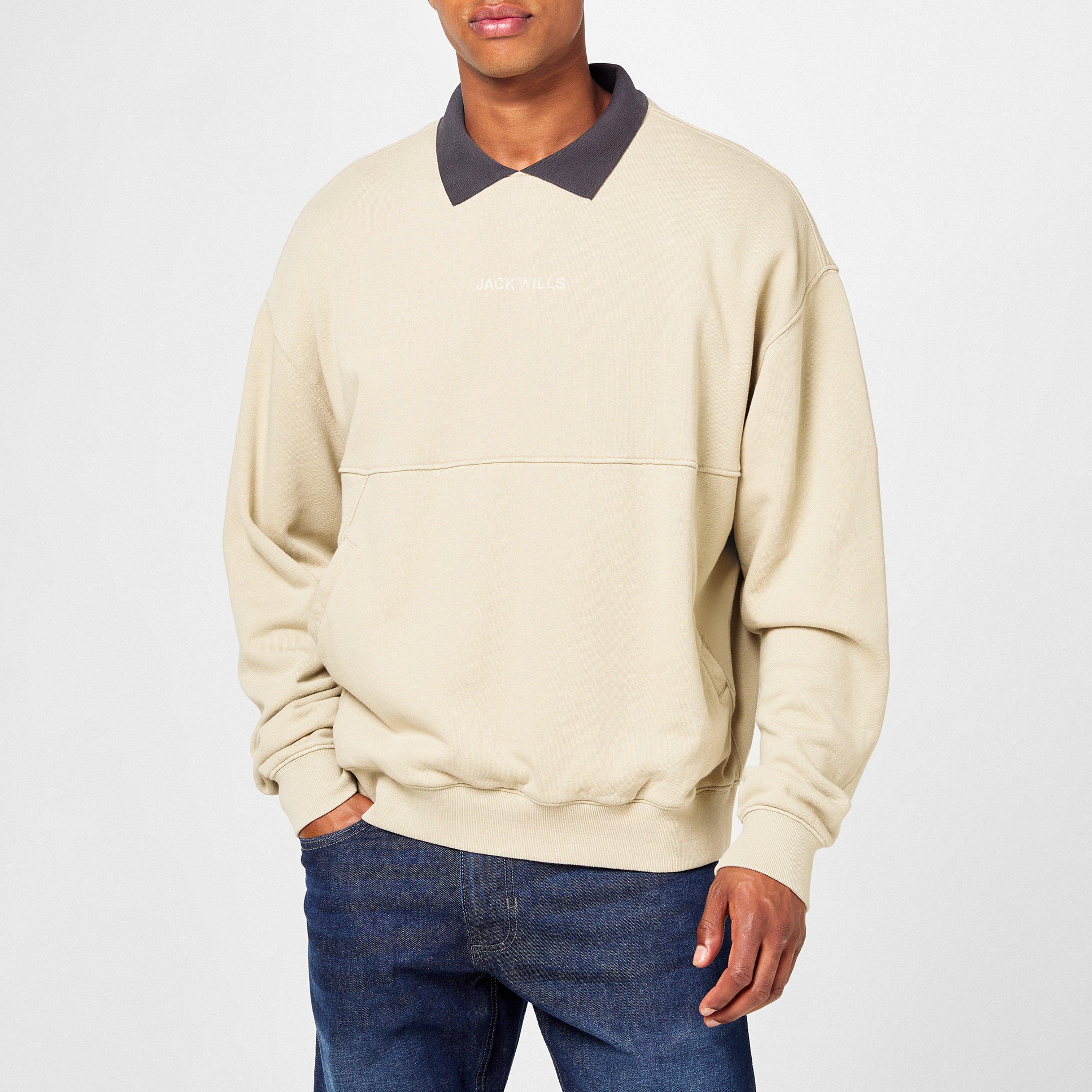 Jack Wills JW Twill Collar Crew Sweater