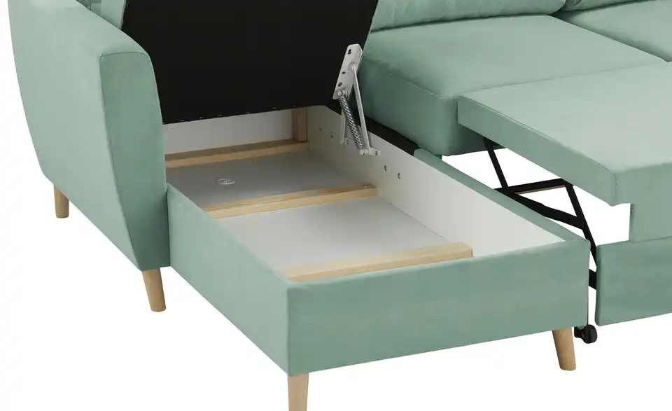 Ecksofa Carla Mintgrün links