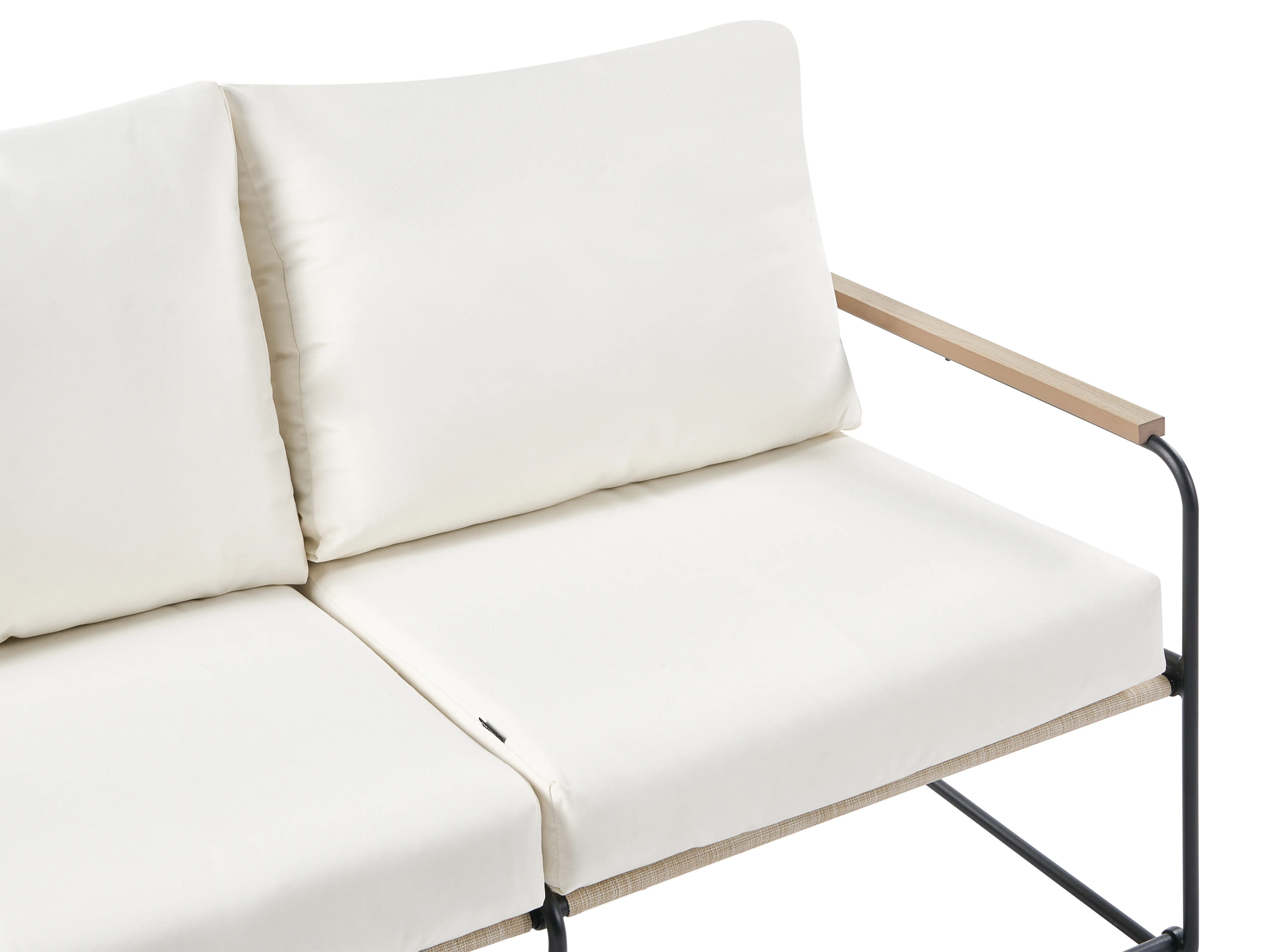 Tuin bankenset 5-zits VENARIA met tafels Metaal Beige/zwart