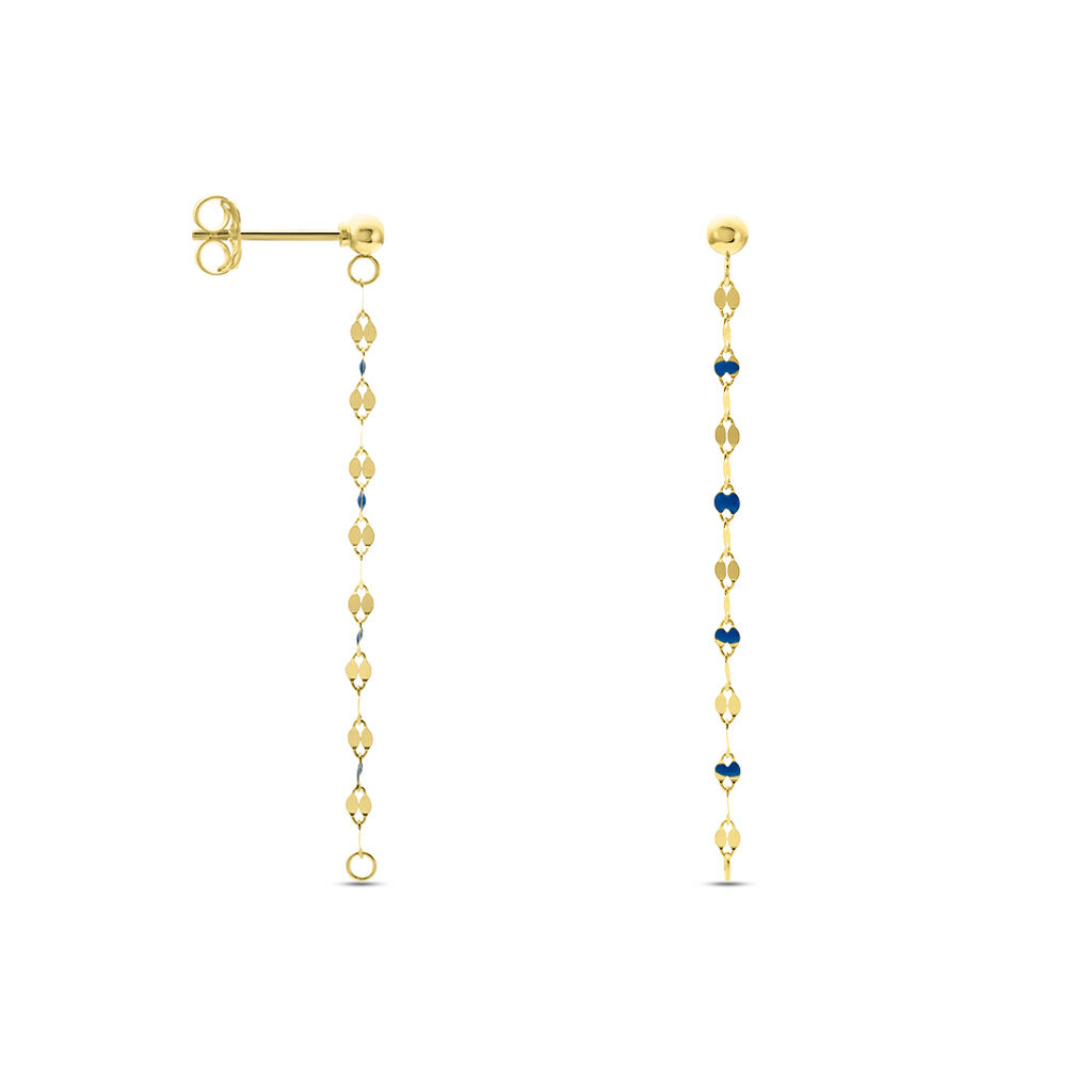 Boucles D'oreilles Pendantes Or Jaune Asteria
