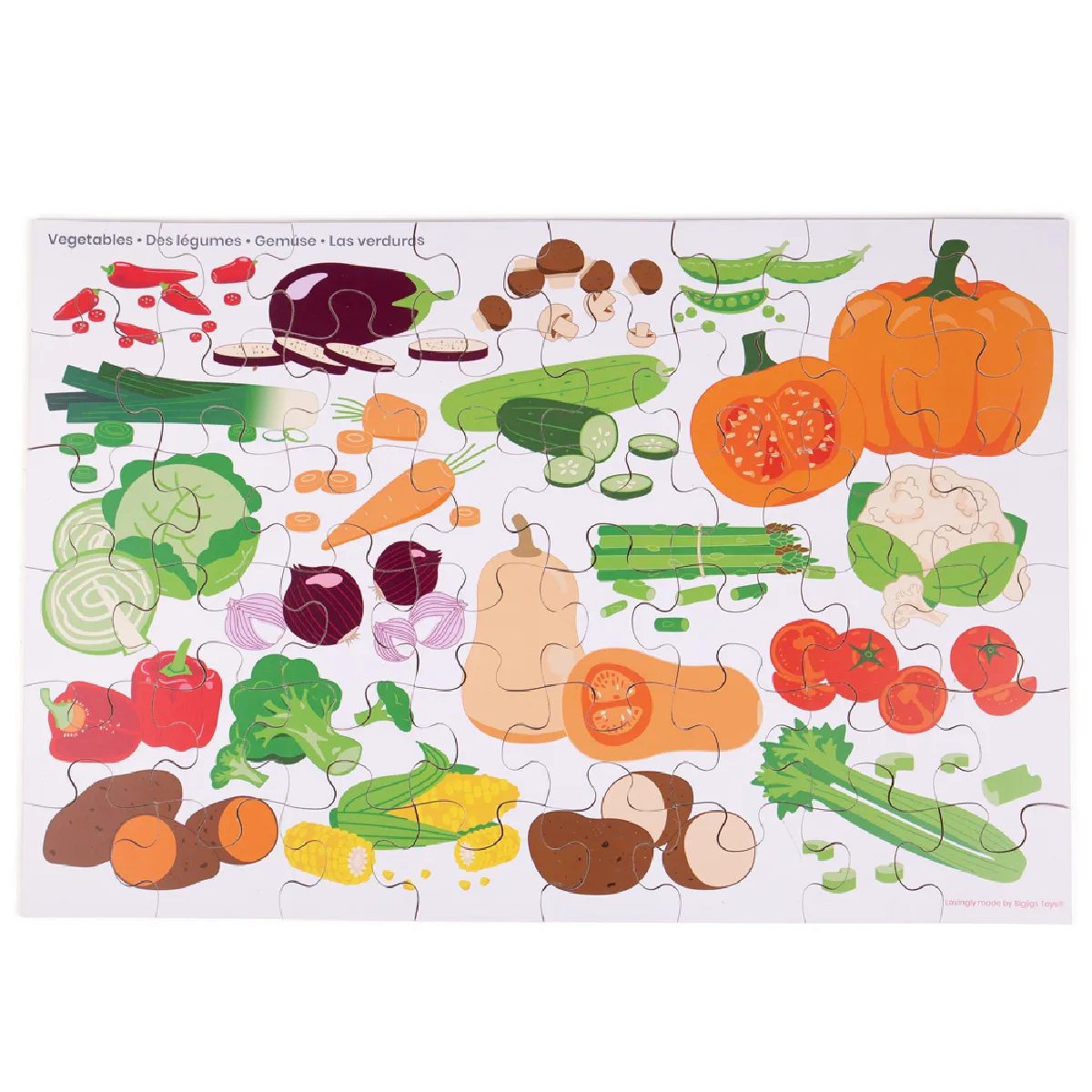 Bigjigs Toys Légumes - Puzzle de Sol