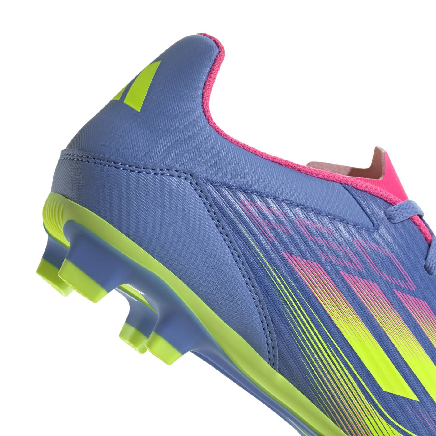 Adidas F50 Club Gras / Kunstgras Voetbalschoenen (MG) Blauw Neongeel Roze
