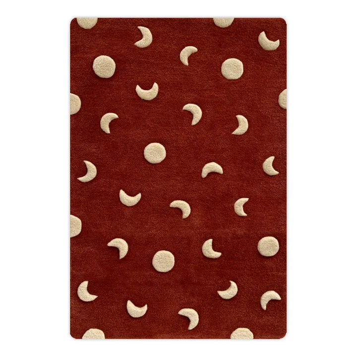 Maison Deux Tapis Lunes en laine | Bordeaux