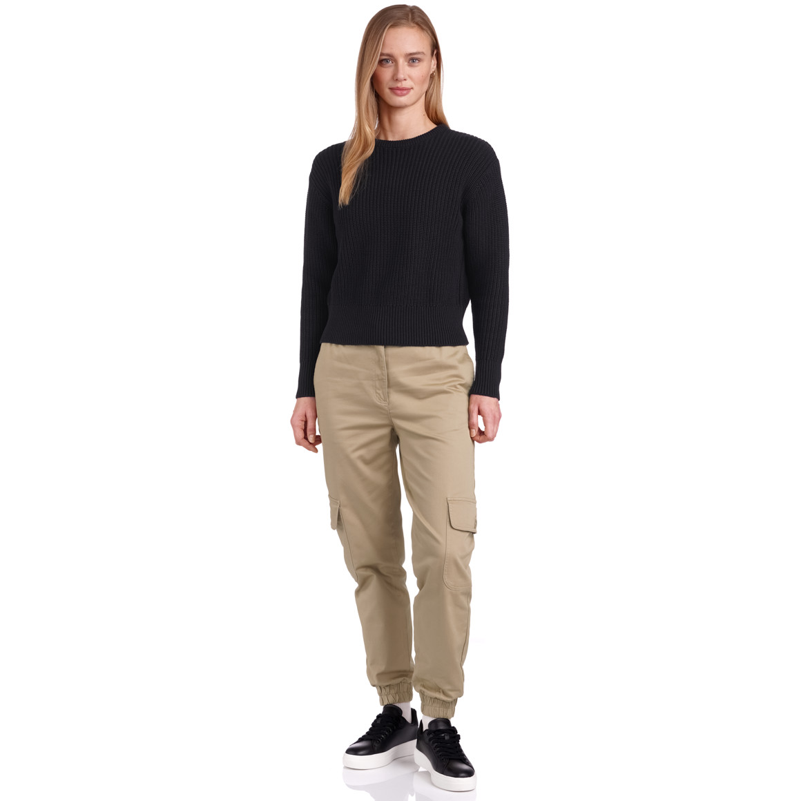 Jonas Nielsen Damen Strickpullover aus Bio-Baumwolle nachtblau