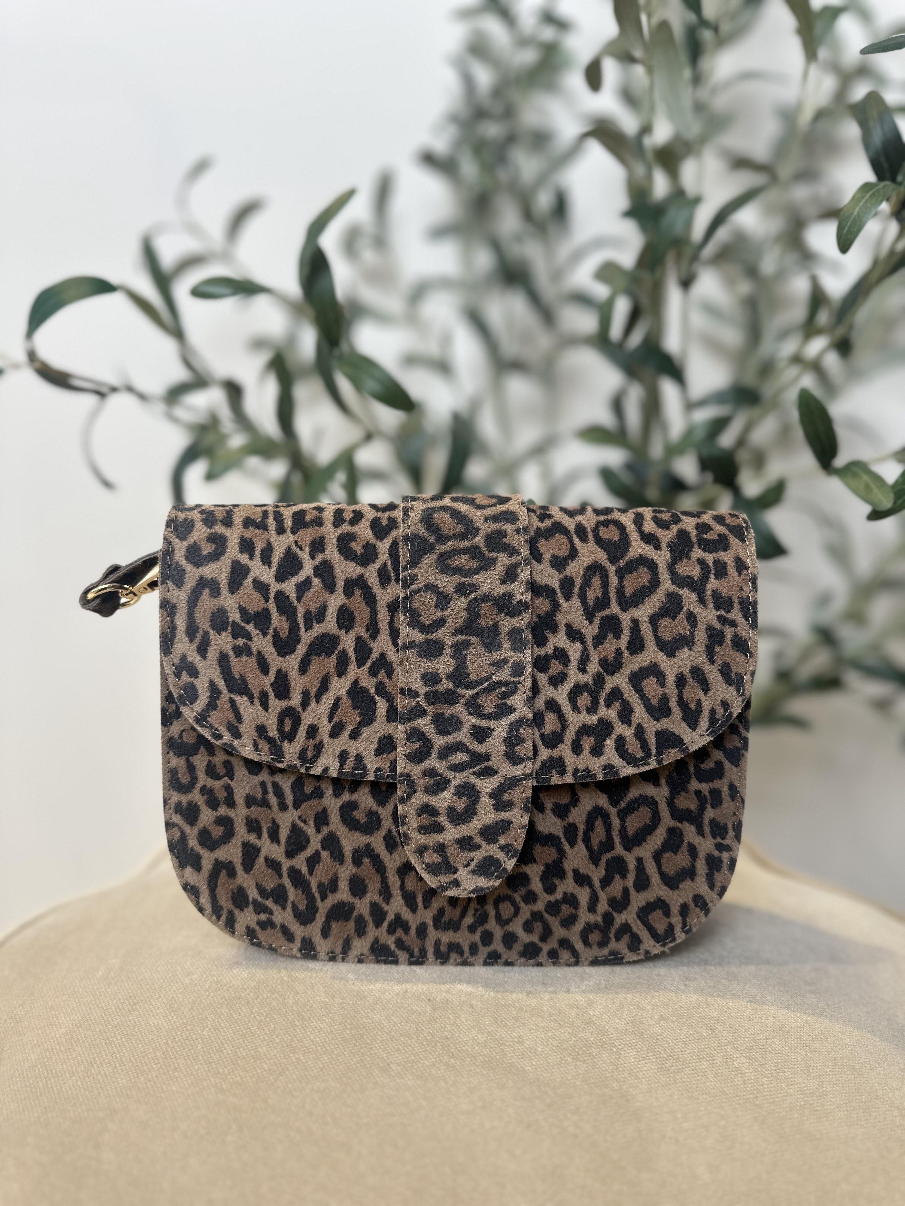 Maan Bag - Suede Luipaard