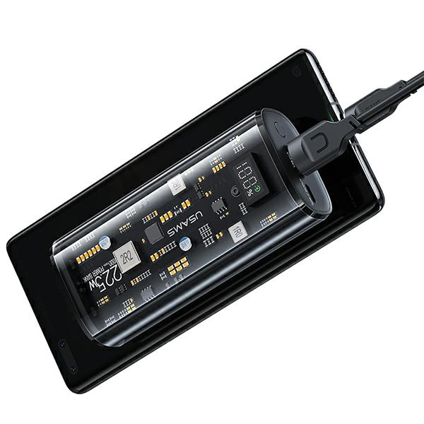 (20W) 9000mAh USB C / USB A Powerbank Power Delivery Ladegerät inkl. USB C Ladekabel (10KCD18901) - Schwarz
