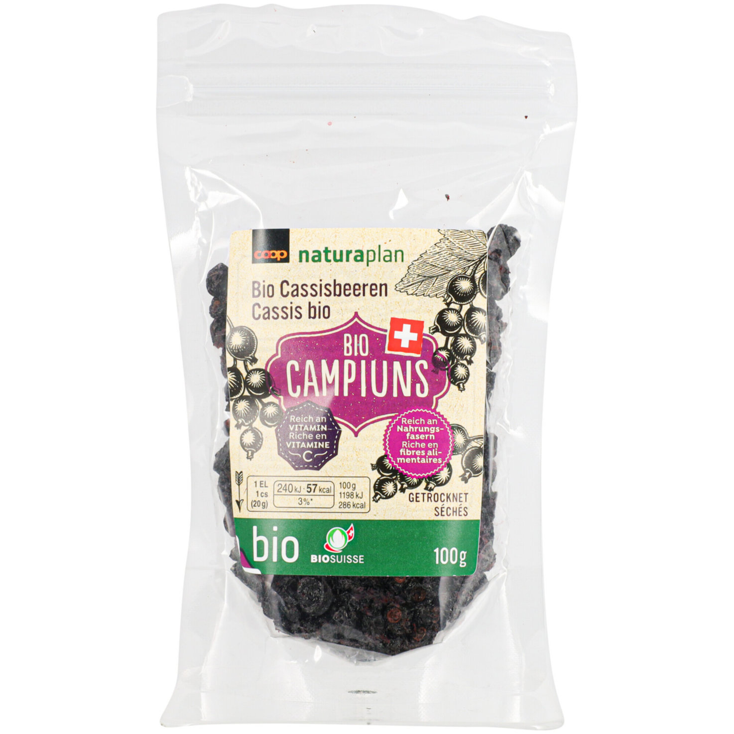 Naturaplan Bio Campiuns Cassis-Beeren getrocknet