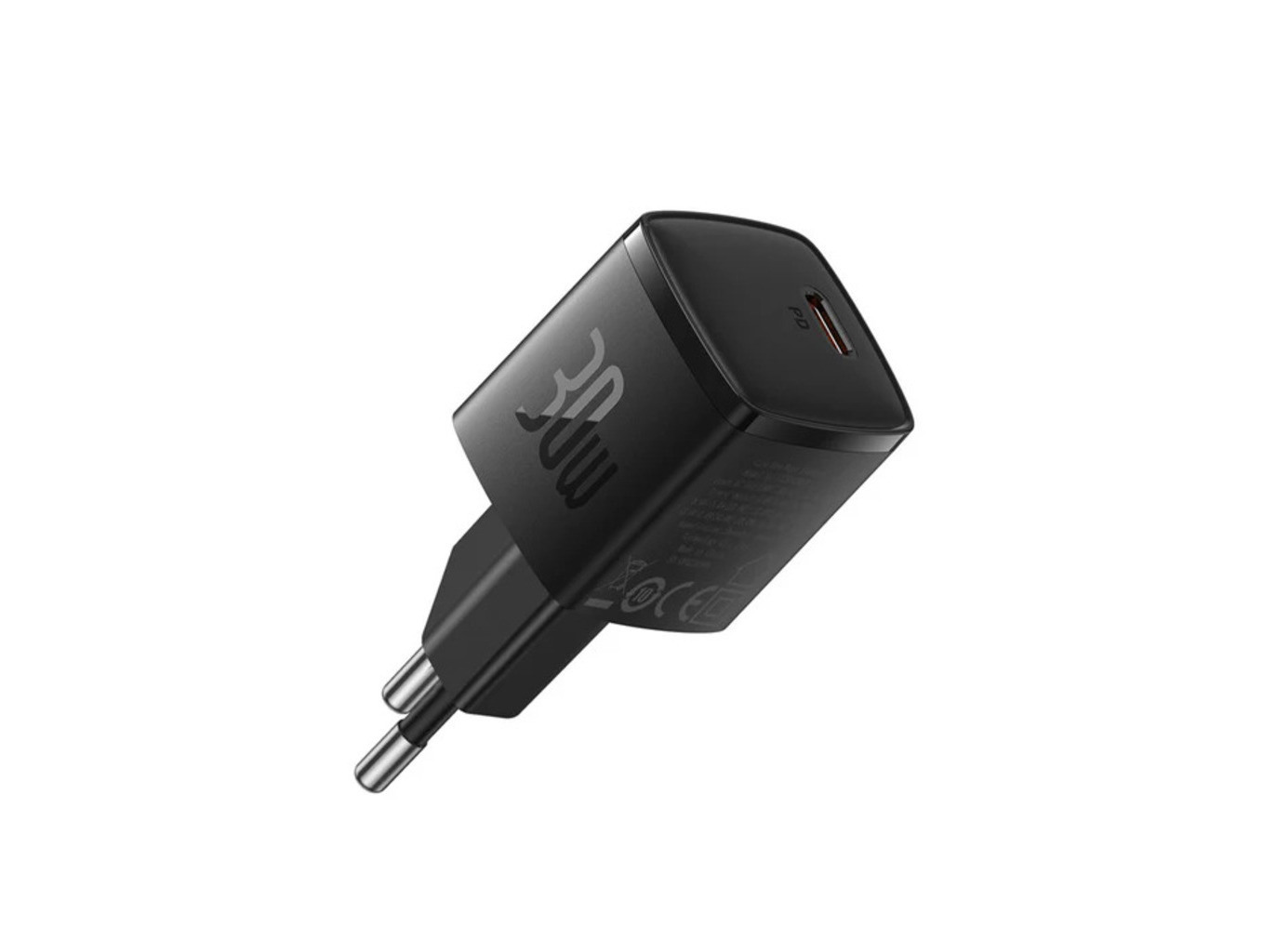 CARREGADOR BASEUS CUBE PRO PRETO USB-C 30W