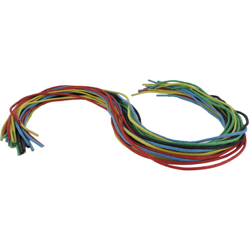 Lacet coton o'color 70cm diametre 2mm lacage ou        tissage 5 coloris assortis    lot 25 unites