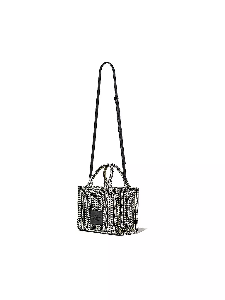 MARC JACOBS Ledertasche - Tote Bag THE SMALL TOTE LEATHER MONOGRAM  schwarz