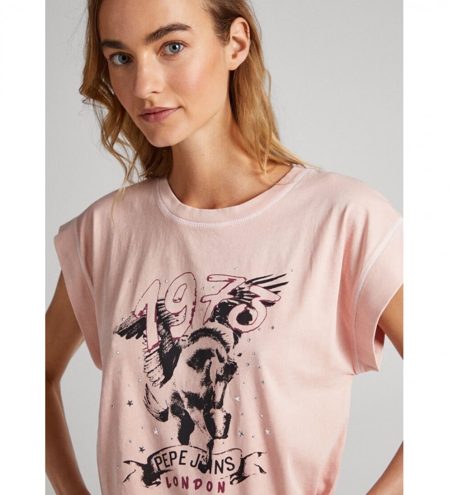 Camiseta rosa Bianca da Pepe Jeans