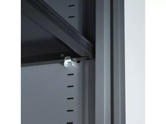 Armoire de bureau portes à rideaux 3 étagères