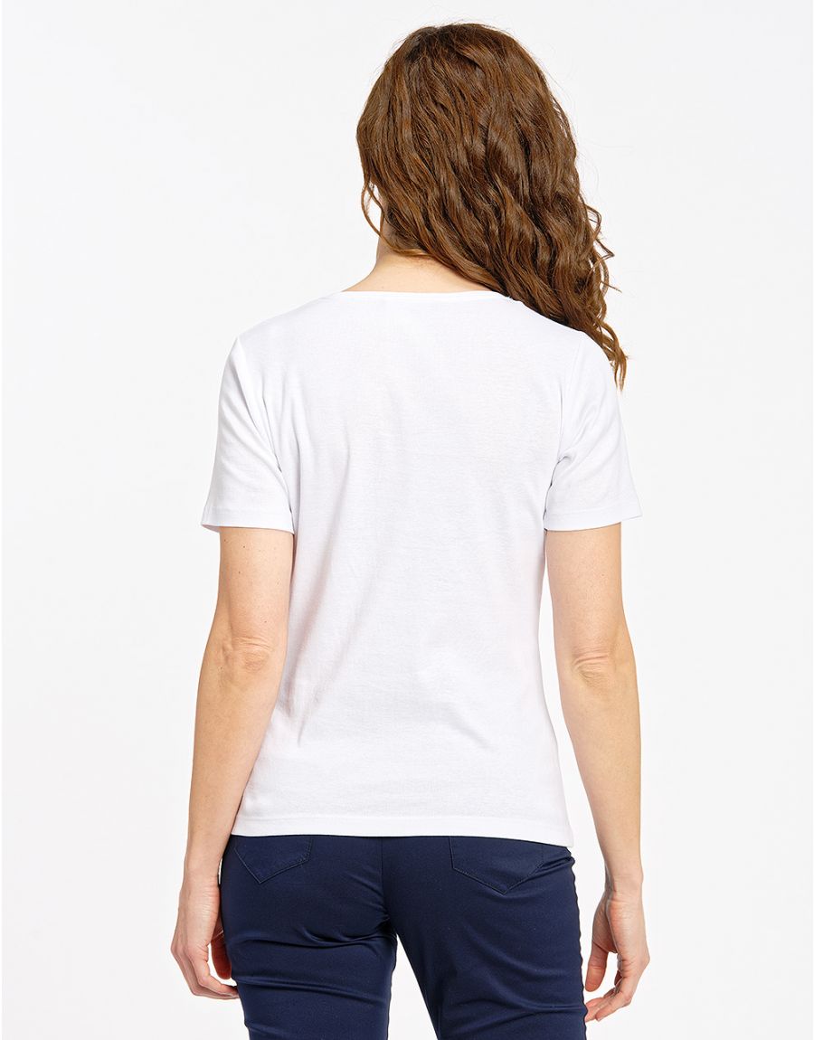 T-shirt blanc estival
