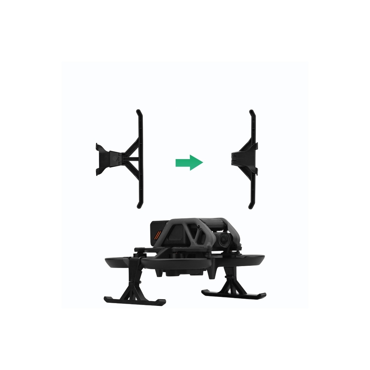 Sammenleggbart stativ Drone Height Extender Landingsutstyr for DJI Avata Sort
