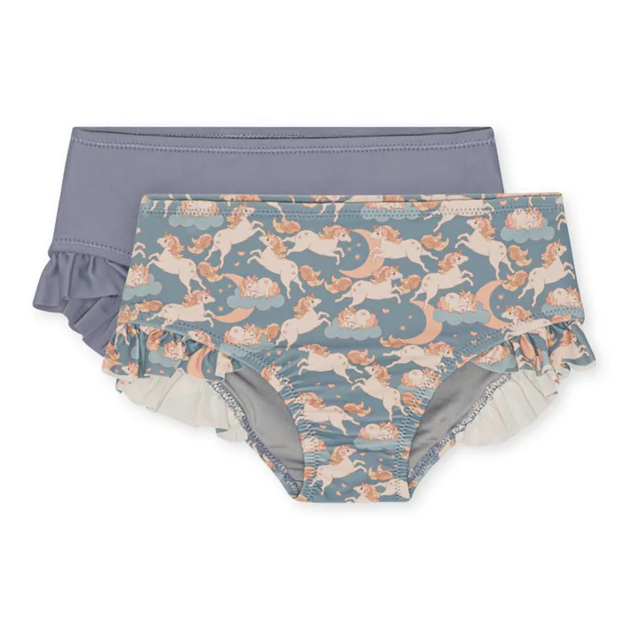 Konges Sløjd Lot 2 Culottes de Bain Manuca | Bleu gris