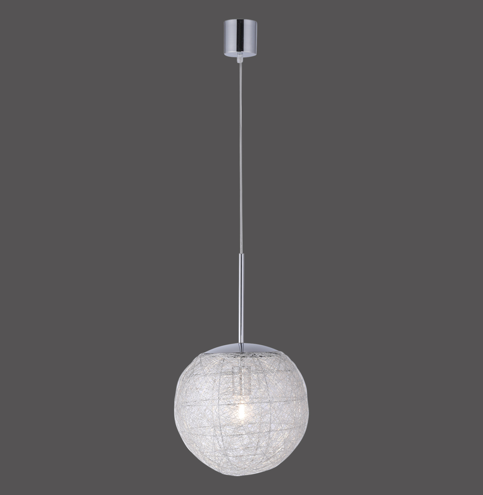 Pendelleuchte - silber - Aluminium - Ø 30 cm