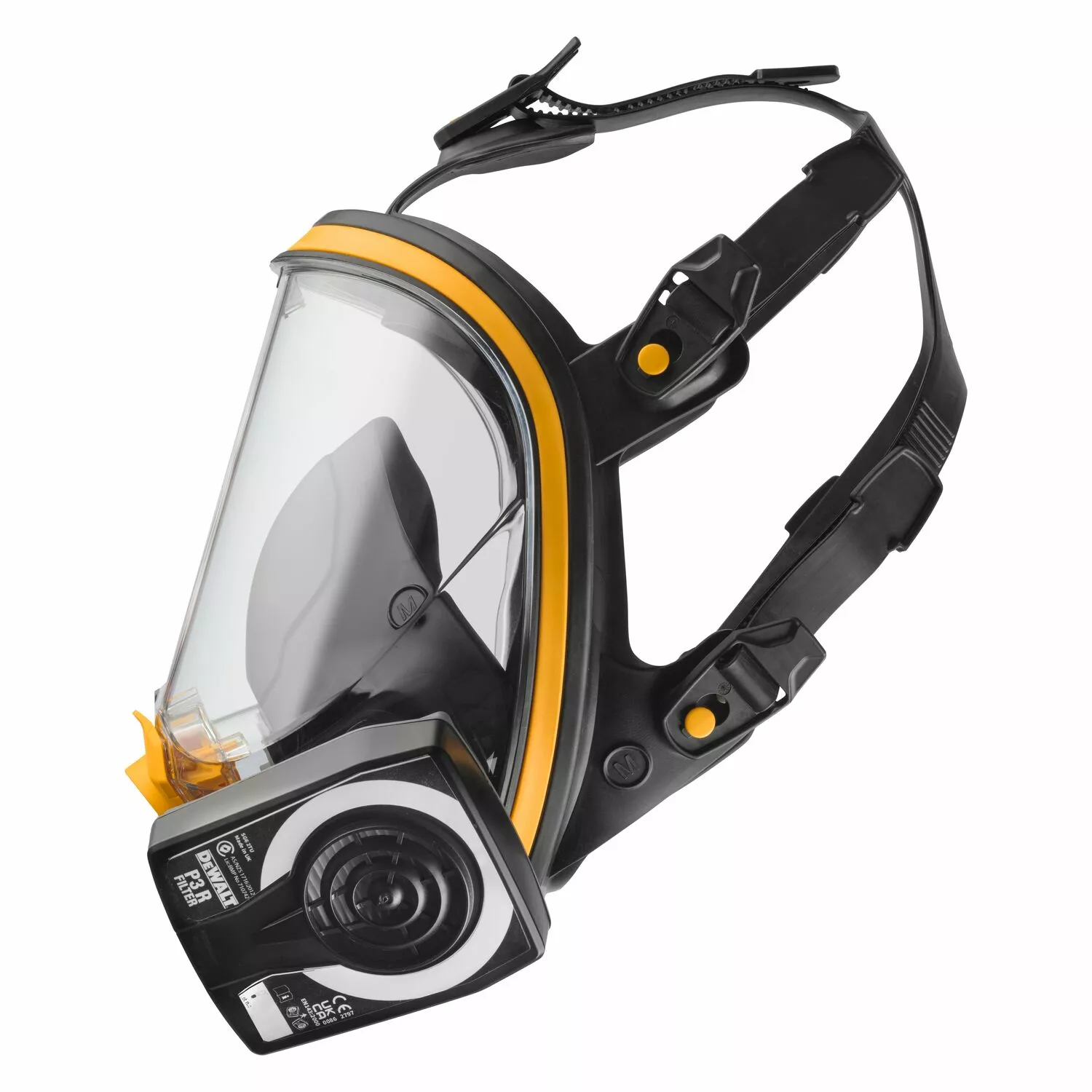 DeWalt DXIR1FFMMP3 Lichtgewicht Herbruikbaar Volgelaatsmasker met P3 filters - Maat M