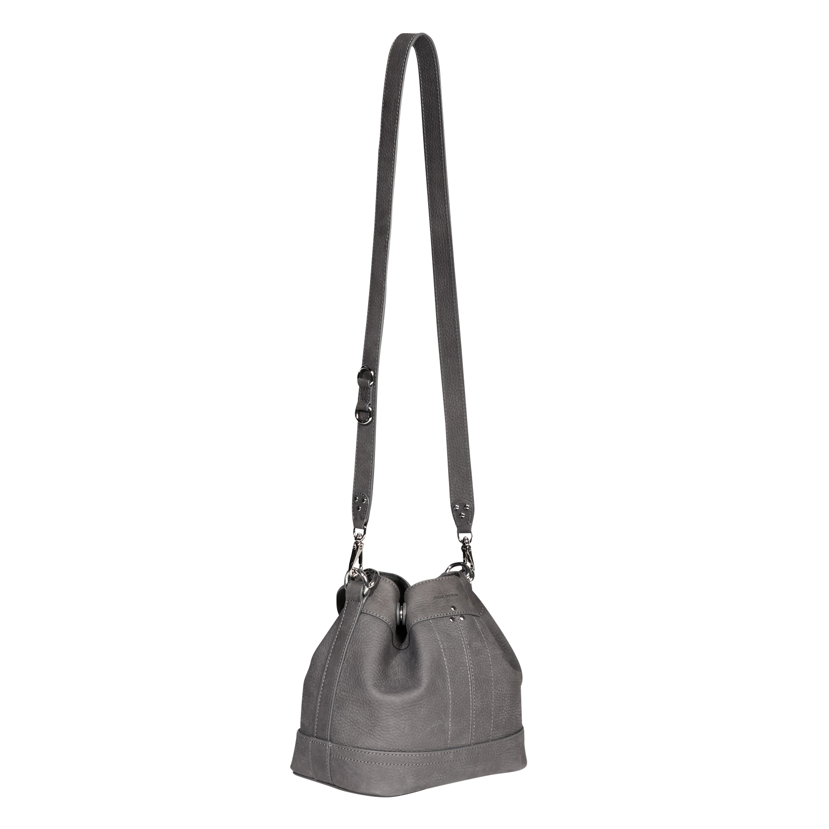 BEN S - Sac seau bandoulière en cuir | Gris