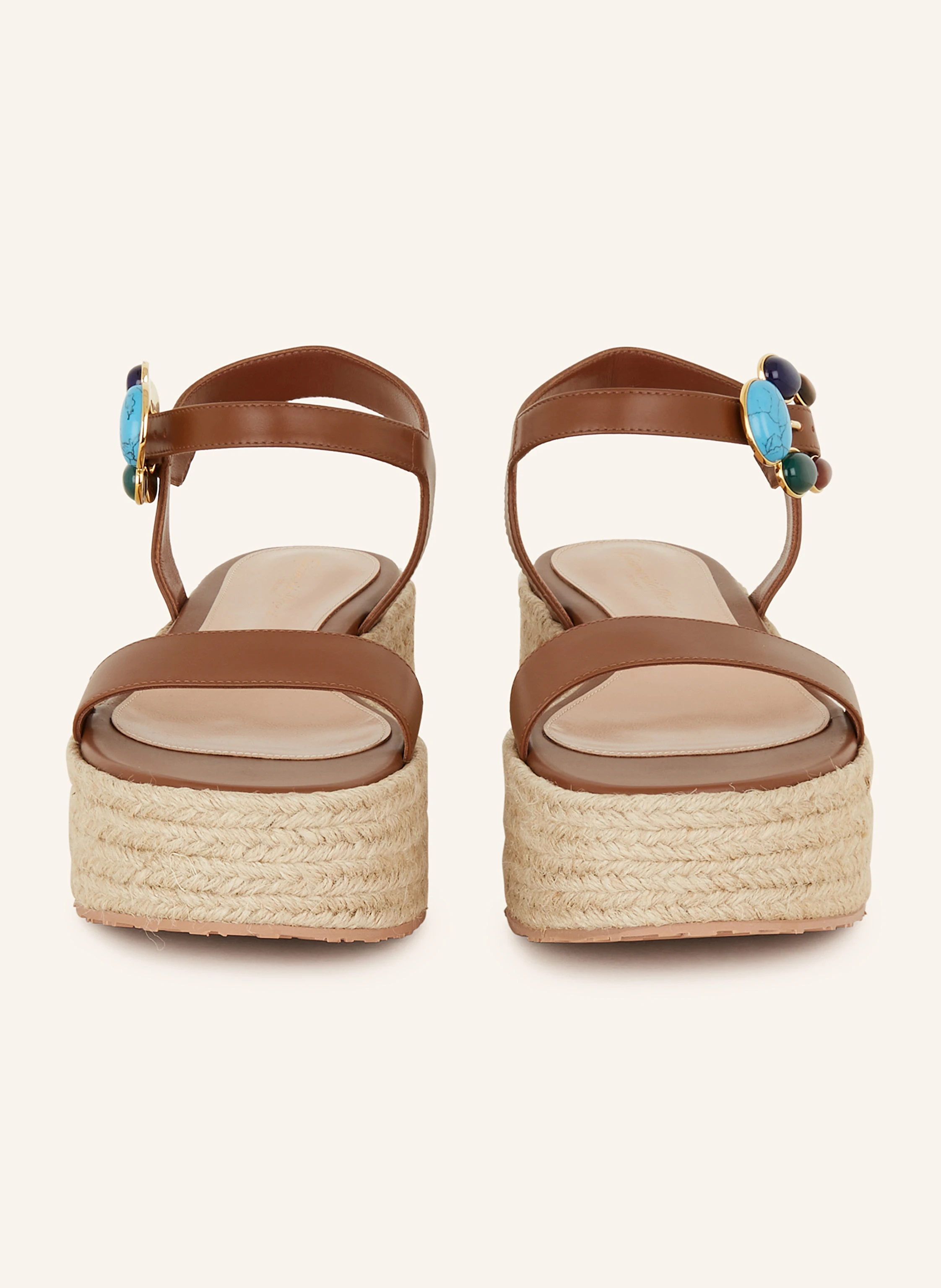 Gianvito Rossi Plateau-Sandalen mit Schmucksteinen