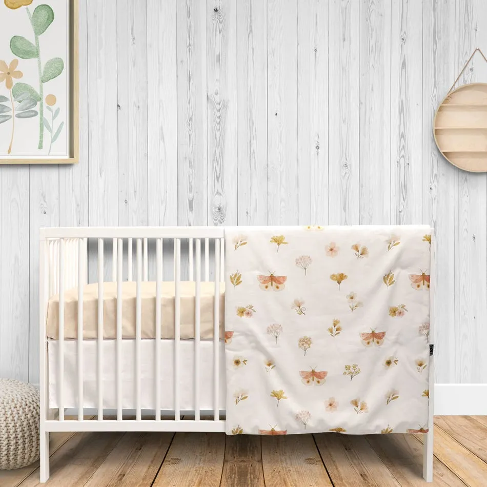 Origami Maison Literie 3 mrcx + Coussin d'allaitement - Champs de fleurs vintage
