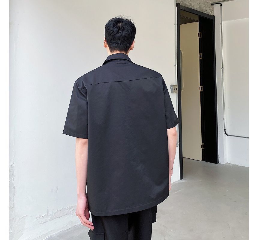 Omozando - Poloshirt met korte mouwen en rits