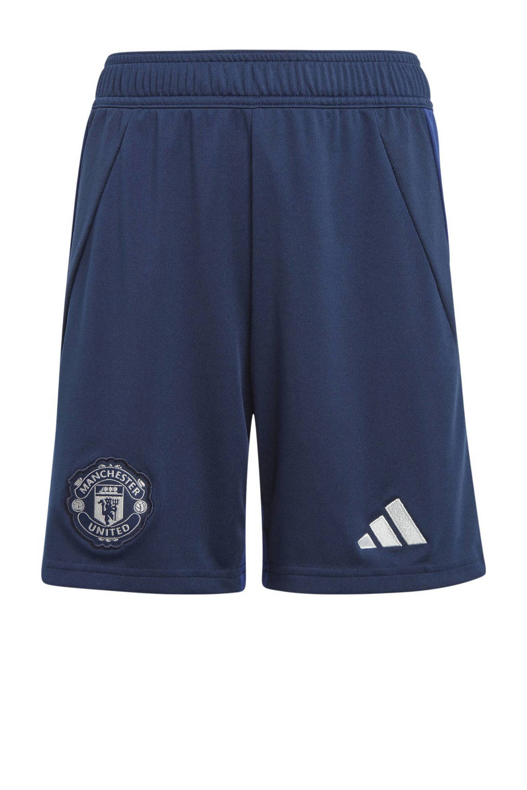adidas Junior Manchester United voetbalshort blauw