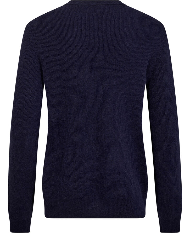 Magasin du Nord Collection Maryn 3 RWS Fishermans strik Lambswool Navy