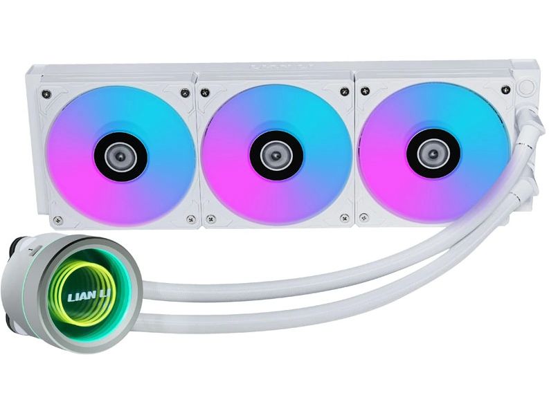 Lian Li Wasserkühlung Galahad II 360 Trinity Weiss Wasserkühler für Intel und AMD Prozessorsockel mit leisen RGB-Lüftern