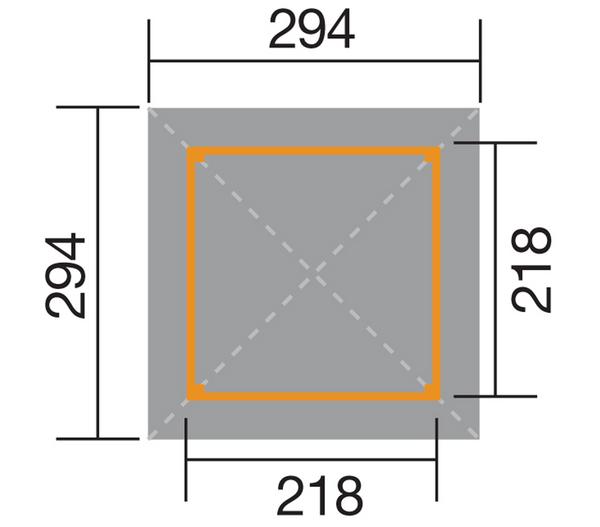 Weka Gartenoase 651 Gr. 1, ca. B294/H275/T294
