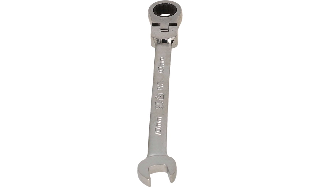 Ringgaffelnøgle 10mm m/skralde & flex
