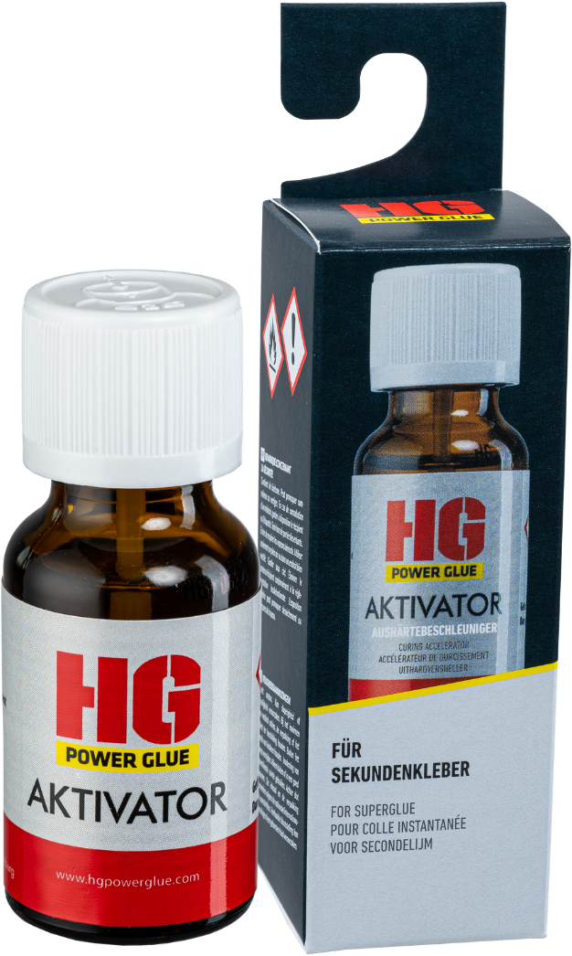 HG Power Glue  Aktivator Pinsel, 15 ml    Aushärtungsbeschleuniger für Superkleber in Pinselform