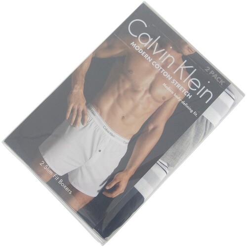 Calvin Klein Jeans - Pack De 2 Bóxers Tejidos Ajustados Con Logo Multicolor