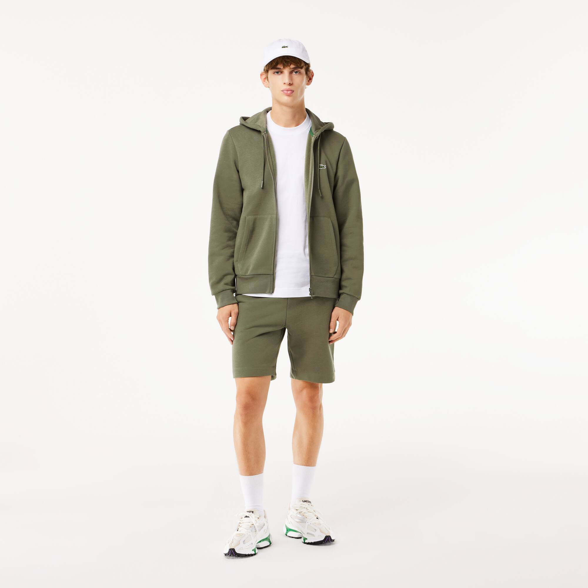 Sweatshirt Jogger zippé homme en molleton Lacoste avec poche kangourou Sweatshirts - Vert - Lacoste - Homme
